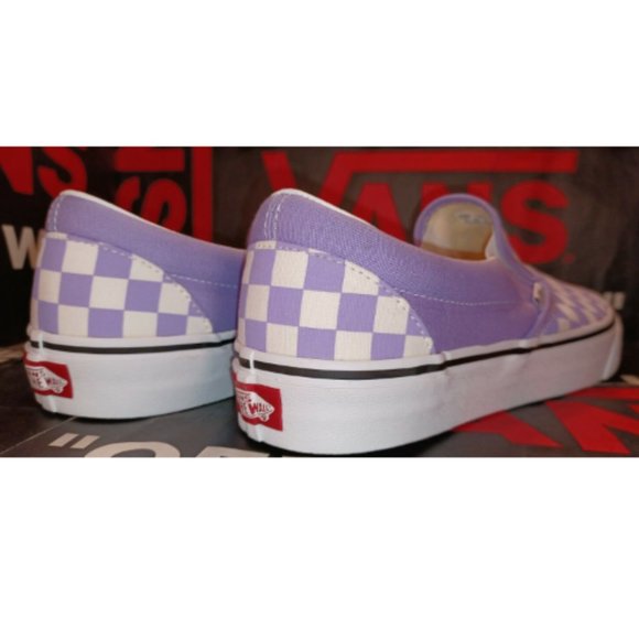 Vans Purple and White Slip-On Loafers - Picture 13 of 13